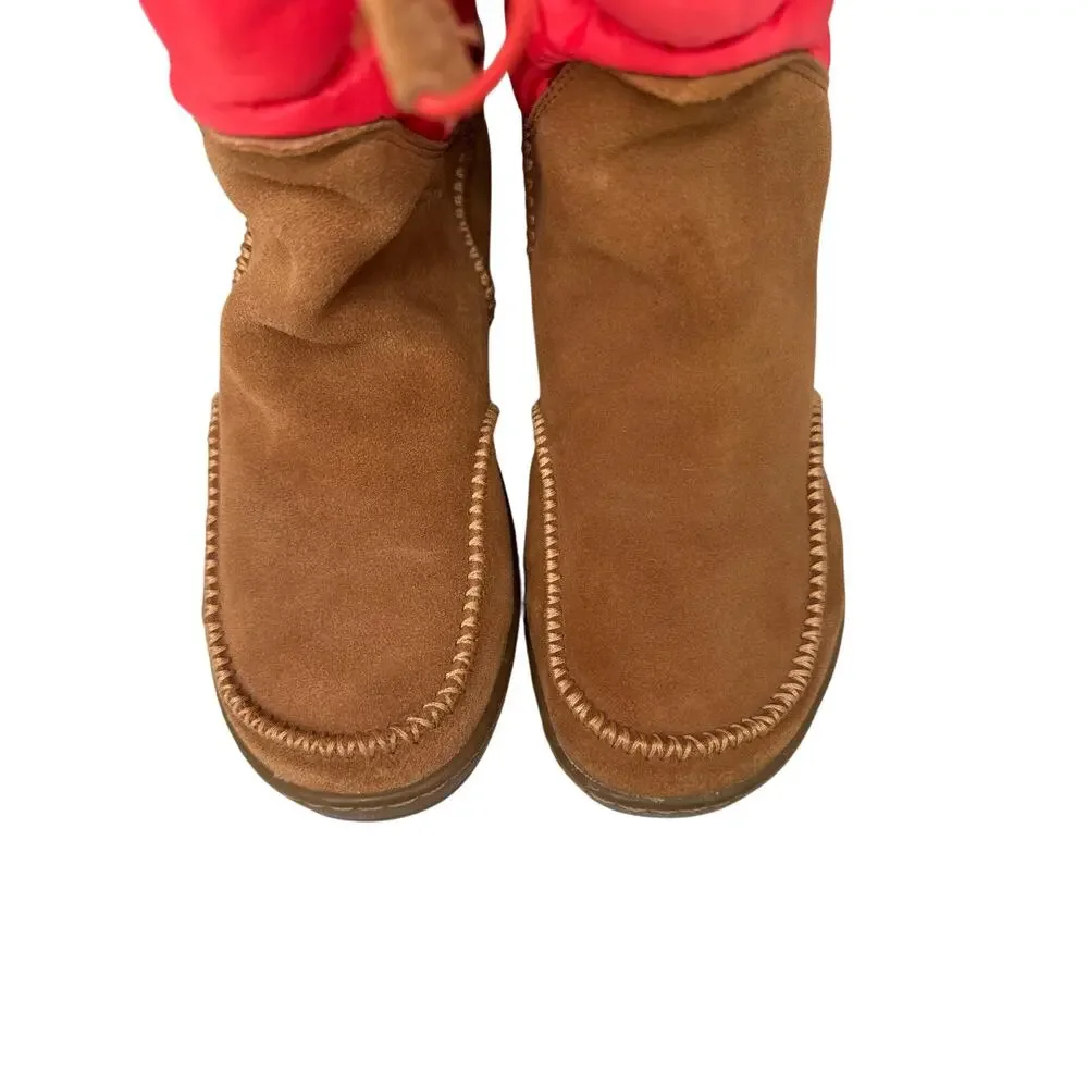 Columbia Pile Trooper Woman’s Suede Leather Mule Hiking Shoes brown Size 6